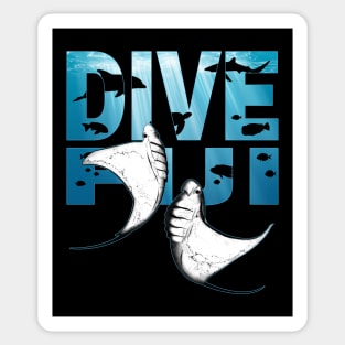 Giant Manta Ray Fiji Diving Sticker